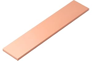 KWOKWEI 1PCS Copper Flat Bar Stock, Solid Copper Flat Bar Stock 1/4" T × 2" W × 10" L, Copper Flat Square Bar Copper Solid Metal Sheets for Crafts Electrical Repairs Electroplating