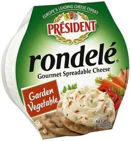 Rondele Vegetable Cheese Spread, 8 Ounce -- 6 per case.