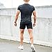 EVERWORTH Men's Solid Gym Workout Shorts Bodybuilding Running Fitted Training Jogging Short Pants with Zipper Pocket Black L