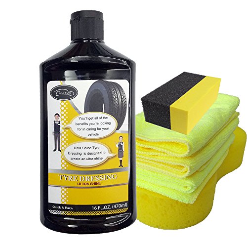 Ultra Shine Tire Dressing:Keeps Tires Black,with Rubber Protector-16 FL.OZ.