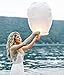 Sky Lanterns 5 Pack: Sparkling Eco Friendly White Chinese Wishing Lanterns, For All Occasions. %100 Biodegradable, Environmentally Friendly, And Wire Free. Fully Assembled.