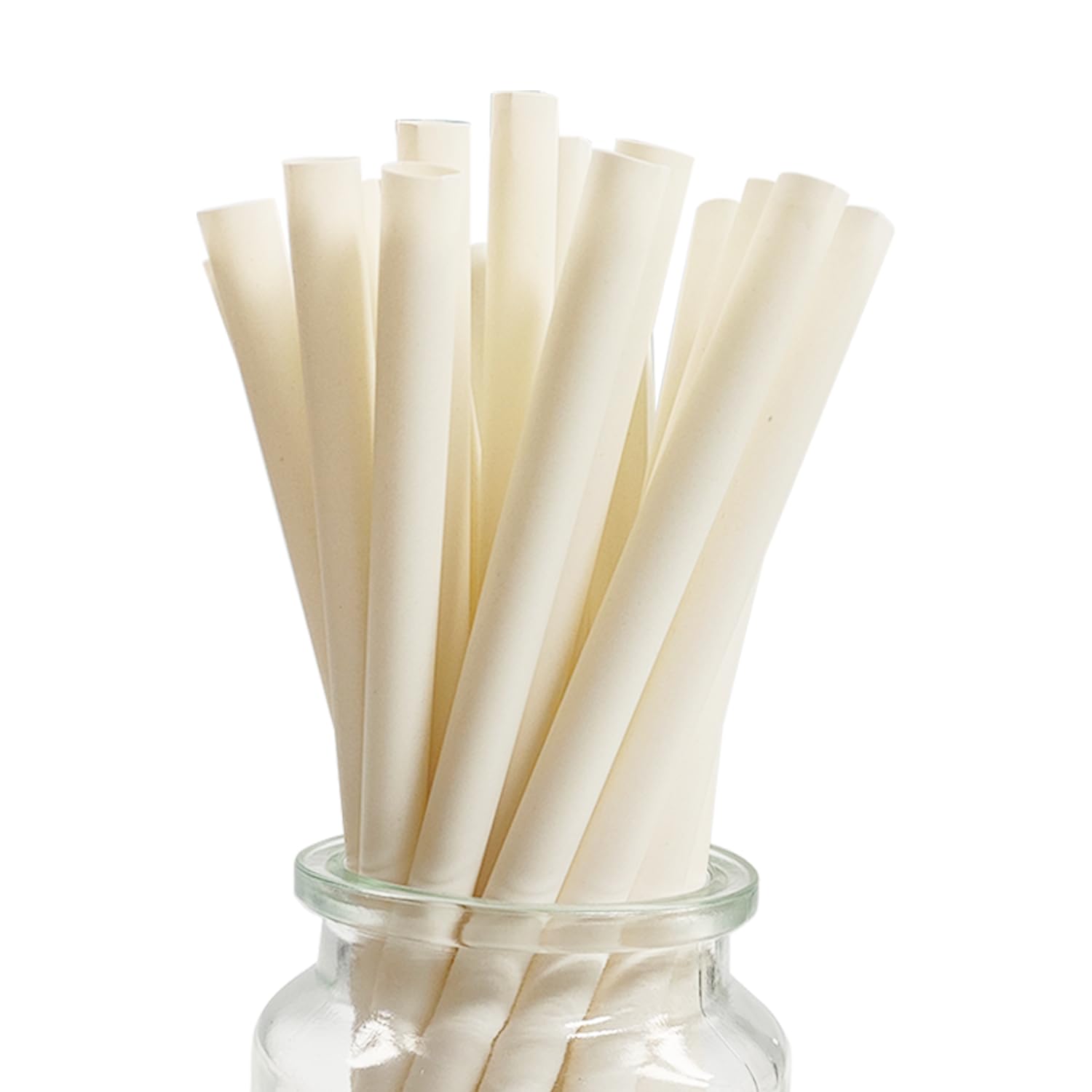 Photo 1 of 12mm Extra Wide Bamboo Jumbo Smoothie Straw for Slushie, 200 Pack Biodegradable Natural Plant Based Bamboo Fiber Straws Disposable Boba Bubble Tea Straws with End Sharp