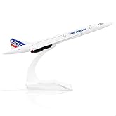 NUOTIE 1/400 Scale Concorde Airplane Model Prebuilt Diecast Aircraft Miniature Kit Airplane for Air France Metal Model for Adults Collection or Gift