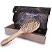 Hair Brush With Natural Bamboo, Best Gentle Detangling Brush for All Hair Types for Men and Women by Marbeian