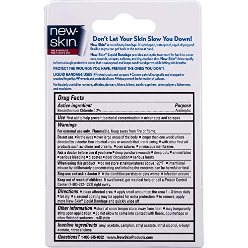 NewSkin Liquid Bandage, 1 Ounce Liquid Bandage for HardtoCover