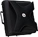 Case-it X-Hugger 2-Inch Round Ring Zipper Binder with Book Holder on Front, Black