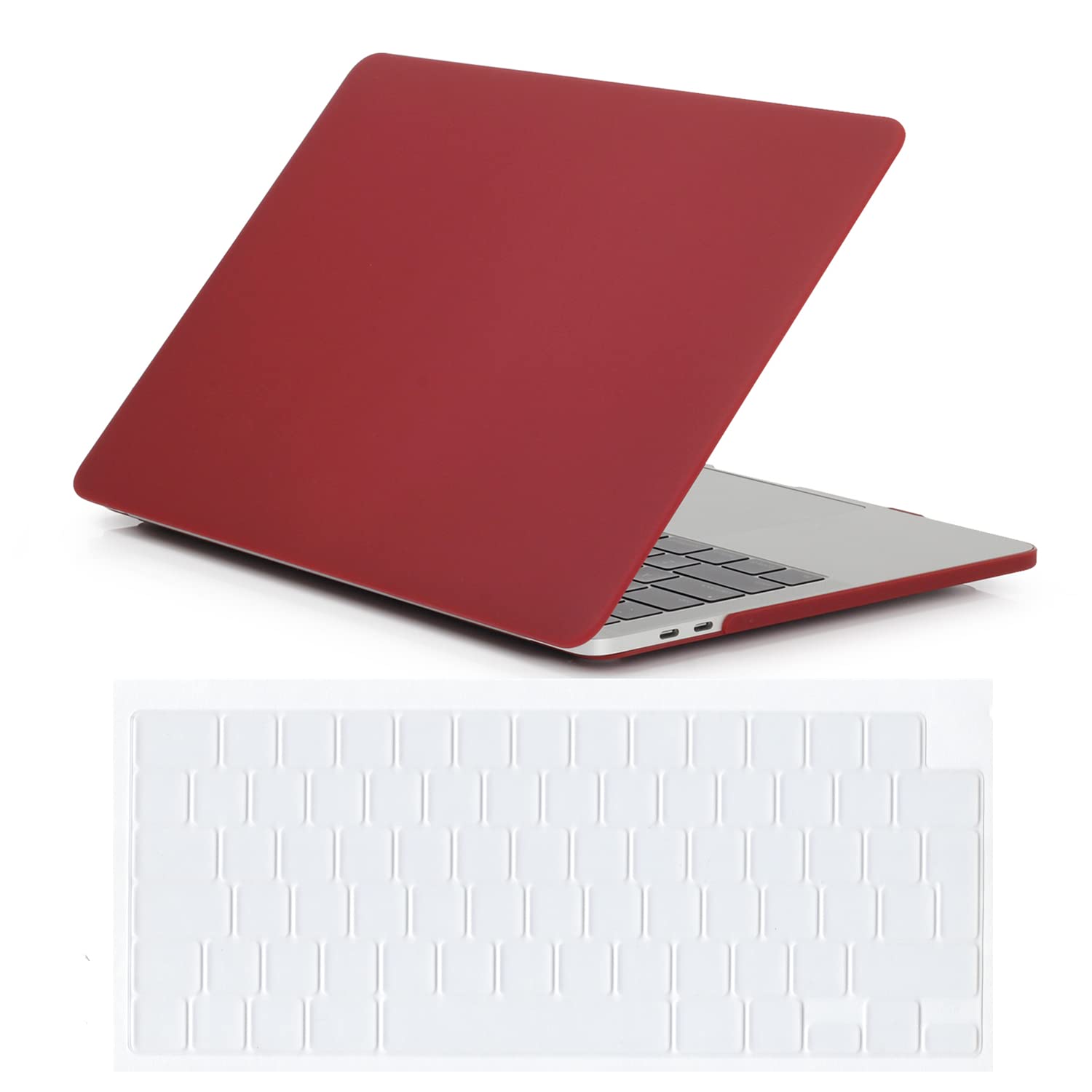 Se7enline Compatible with Best MacBook Pro Case 16 inch 2021 2022 M4 M3 M2 M1 A2485 A2779 A2991 A3403 Matte Laptop Protective Hard Shell Case with Keyboard Cover Skin(EU Layout),Wine Red