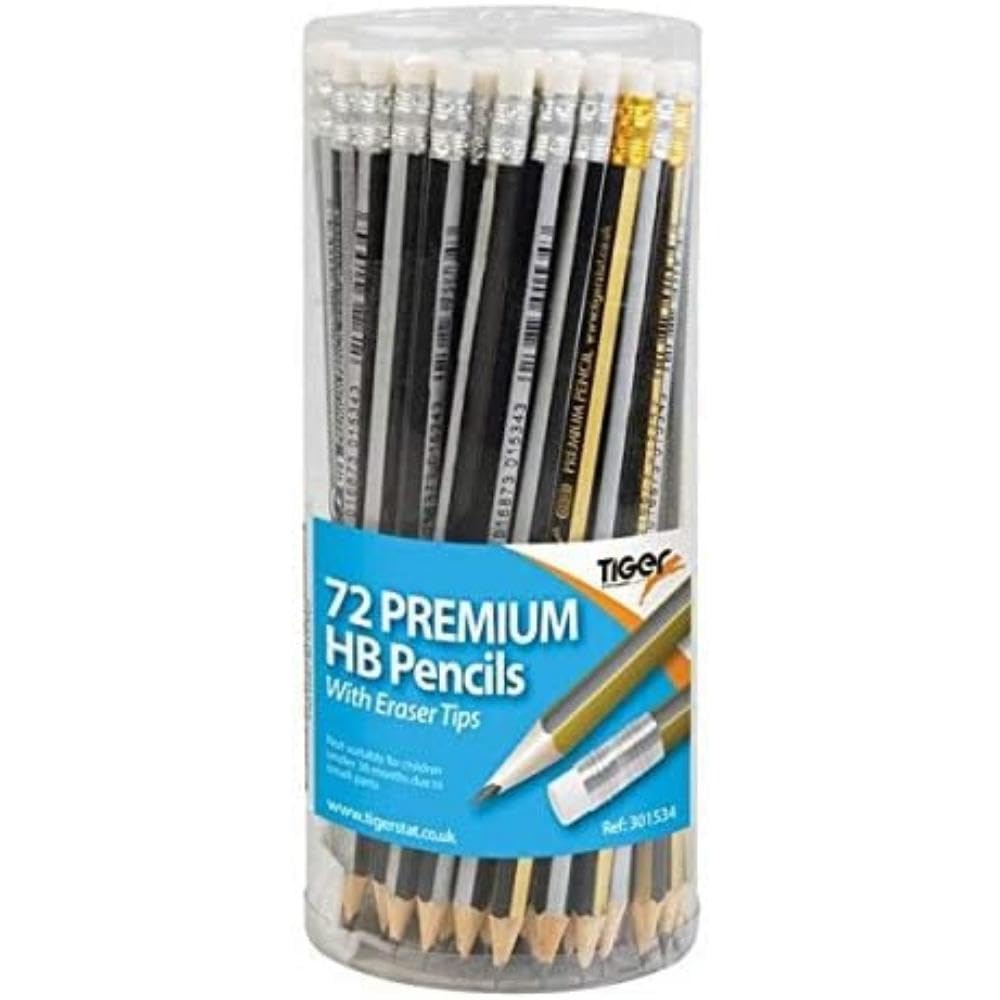 SUNDRY HB ERASER PENCIL POT AST PK72 101-0263