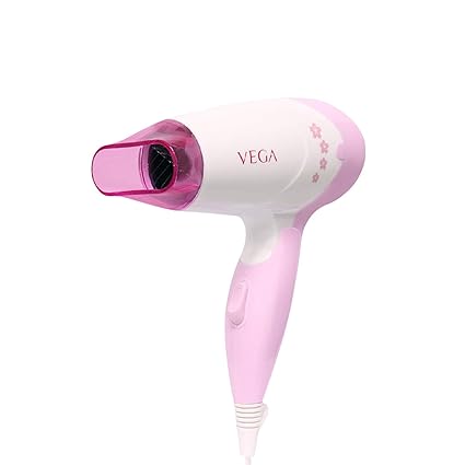 VEGA Insta Glam 1000 Hair Dryer (VHDH-20), White