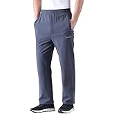 Zoulee Men's Casual Cotton Jogger Sweatpants Zipper Front Pants