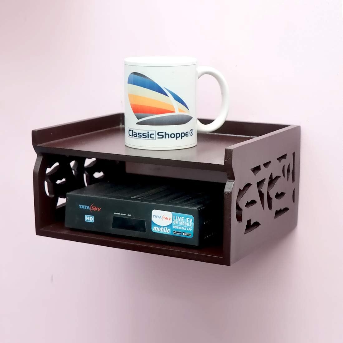 Classic Shoppe Wooden Setup Box Stand (Brown)