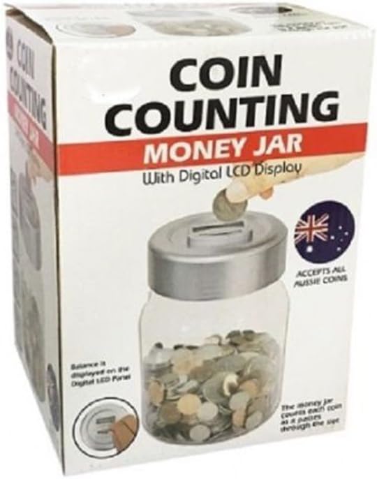 AcosE Digital Coin Counter Jar Piggy Bank Money Pennies Nickles Dimes