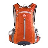 Naturehike Outdoor Sports Daypack Backpack Shoulder Belt Bag For Biking Cycling Traveling Camping Hiking 15L with Helmet Net (Orange)