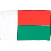 AZ FLAG - Madagascar Flag - 3x5 Ft - 100D Polyester Madagascan Banner with Two Metal Grommets - Fade Resistant - Vivid Colors - 3' x 5' Feet - 150x90 Cm