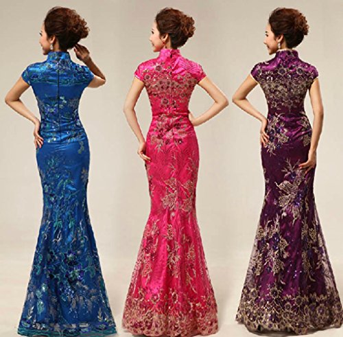 Drasawee Women Wedding Qipao Chinese Evening Long Cheongsam Dress - Image 4