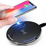 (10W Fast) QI Wireless Charger iPhone x/iPhone 8/iPhone 8 Plus, Fast iPhone/Samsung Wireless Charger Rapid Portable Charging Pad for Samsung Galaxy S8/not 8/S7