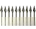 Wokesi 10Pcs 1/4''Cutter,3mm(1/8'')Shank,Type A,Tungsten Carbide Rotary Burr Set Taper Points Grinding Head Fit Dremel Engraving Bits Cutting Endmills Micrograin Solid Tools Buffing Burrs