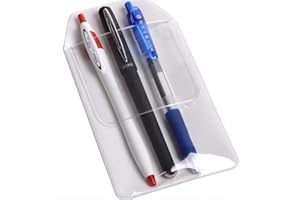 ERIOCTRY Pack of 8 Clear Heavy Duty Pocket Protector for Shirts Lab Coats Pants - Multi-Purpose Holds Pens Pointers Cards and Notes (Clear)