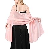 Ladiery Chiffon Shawl Wraps for Women Evening Dresses, Elegant Soft Sheer Shawls for formal dressy Bride Wedding