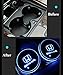 Alichee LED Car Logo Cup Holder Pad 7 Colors Changing USB Charging Mat LED Cup Mat Car Atmosphere Lamp Decoration Lights 2PCS for Honda Accessories