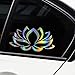 KANWAWO Laser Lotus Flower Vinyl Car Window Decal Sticker Car Styling Bumper Stickers Car Body Door Window Stickers Vinyl (2pcs Lotus Flower, 160 x 85 mm)