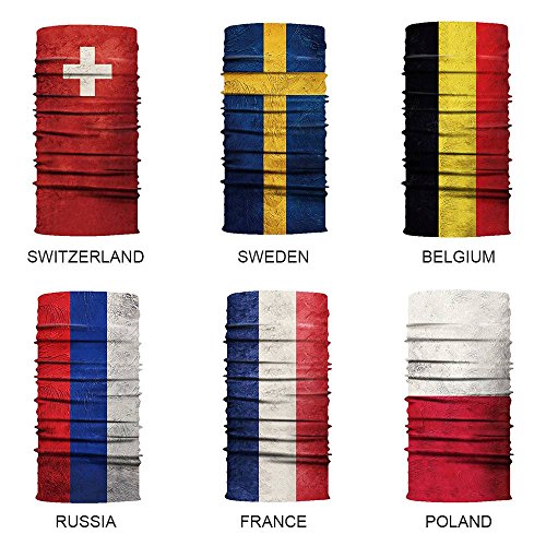 RUNMO 2018 Football Cup National flag 3D Ski Cycling Snowboard Scarf Neck Warmer Face Mask Balaclava Bandana (Color : One color, Size : Portugal)