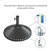 Abba Patio 50 lbs Round Patio Base Recyclable Plastic 23.4 inch Diameter Outdoor Umbrella Stand Holder, Brown