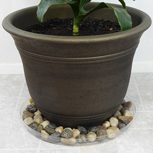 Clear Plant Saucers 5 Pack of 16" Excellent For Indoor & Outdoor