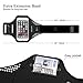 Triomph Armband for iPhone 8, 7, 6, 6S, Se, 5, 5C etc. with Screen Protector and Key Cards Money Holder for Running, Workouts, Jogging etc. - Black