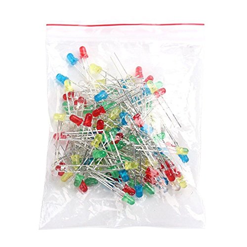 Solu 50 pcs 3mm LED Round Red Yellow Green Light-emitting diode Mix Color//50 Pcs 3mm LED Red Green Blue Yellow White Light Emitting Diode Lamp 2 Pins// 50pcs/set 3mm LED Light-emitting Diode Component Assorted Kit DIY LEDs - Thumbnail 3