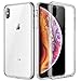 RANVOO Clear iPhone Xs Case/iPhone X Case, Glass Hard 9H+ Tempered Glass Back [Never Yellows] + Premium Silicone Bumper [Non Slip] Full Protective Transparent Case iPhone Xs/X, Crystal Clear