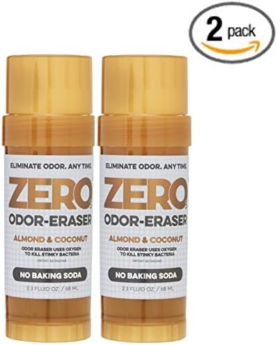 Odor Eraser All Natural Deodorant, NO Baking Soda, Sensitive Skin, Aluminum Free, Gluten Free, After Workout Sport Men Women, Safe Boys Girls, Healthy antibacterial, Fresh Solid 2 PK (Almond Coconut)