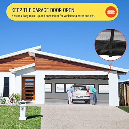 Garage Door Screen for 1 car 8.3x7.15FT Garage Doors, with High Energy Screen Door
