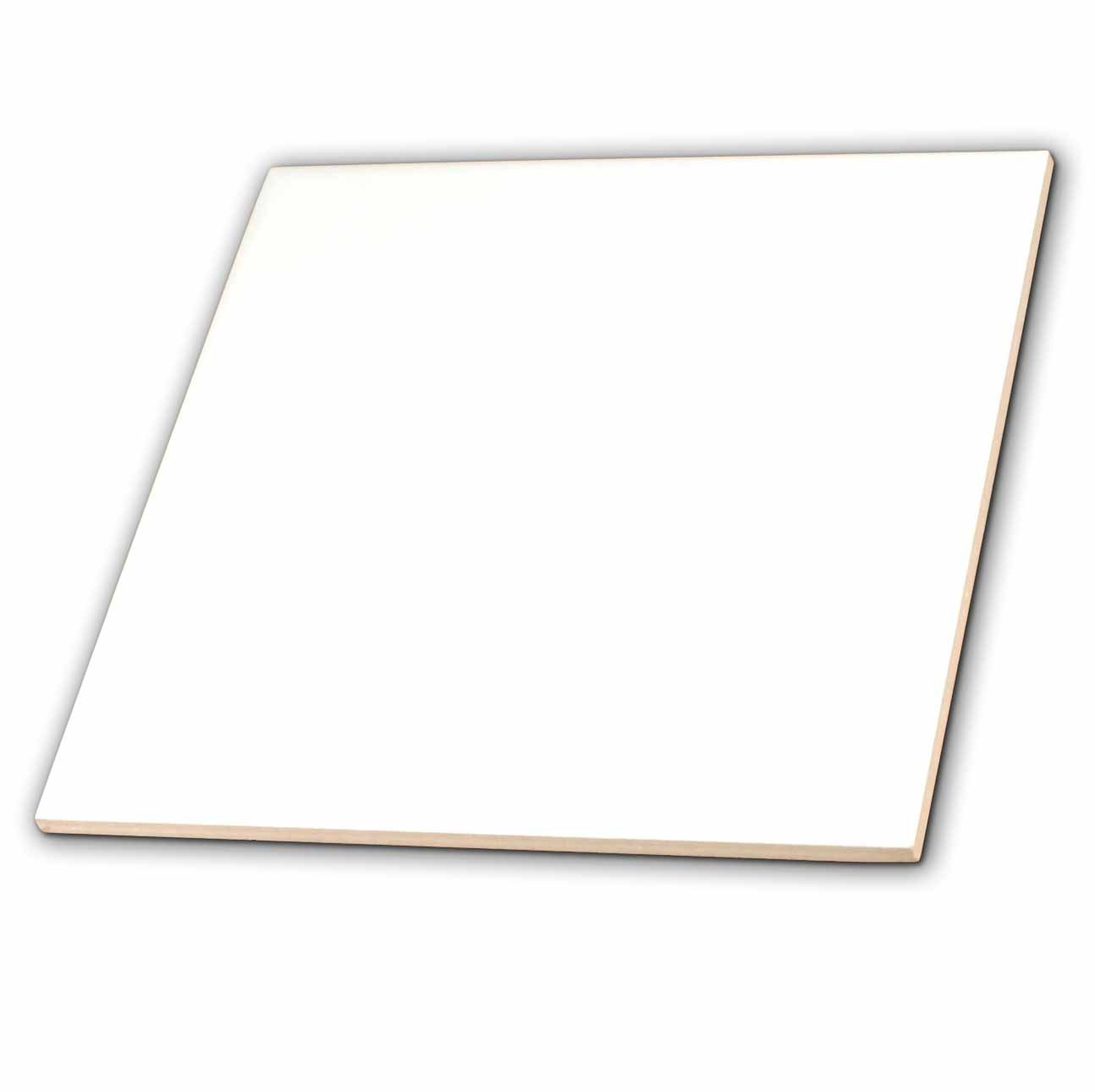 3dRose ct_159881_3 Pure White Bright Colorless Plain Simple One Single Solid White Color Ceramic Tile, 8-Inch