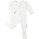 PurComfy Baby Zipper Footie Pajamas, Supersoft Bamboo Rayon Baby Footed Pjs Boy Girl 0-3-6-9-18-24 Month Coverall Sleepers