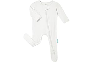 PurComfy Baby Zipper Footie Pajamas, Supersoft Bamboo Rayon Baby Footed Pjs Boy Girl 0-3-6-9-18-24 Month Coverall Sleepers