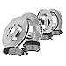 Callahan Brake Kit for 2006-2018 Dodge Ram 1500, 2007-2009 Dodge Durango Chrysler Aspen Drilled Slotted Brake Rotors and Ceramic Brakes Pads Front and Rear Replacement : 13.23