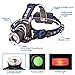 ONSON LED Headlamp,3 Modes Zoomable Flashlight,Super Bright Waterproof Headlight with Rechargeable Batteries for Camping Riding Fishing Hunting Reading Rainy Weather