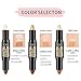 Ownest 6 Colour Contour Stick, Concealer Contour, Highlighters Stick, Face Highlighters,Double-end Make up Concealer Contouring Sticks Cream Set Bronzer and Highlighter Stick Set