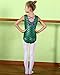 BAOHULU Girls Gymnastics Leotards Shiny Spliced Scale Dance Clothes 3-12 Years B148_Green_6A