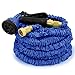 IBeaty Lightweight 150ft Expandable Garden Hose Magic Flexible Water Hose with 3/4Inch Solid Brass Ends 8 Position Spray Nozzle Blue