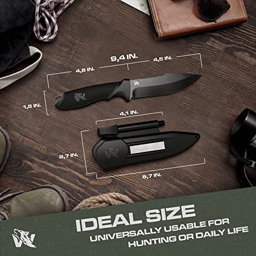ODENWOLF WOLFIII Full Tang Survival Knife With Fire Starter And Sheath