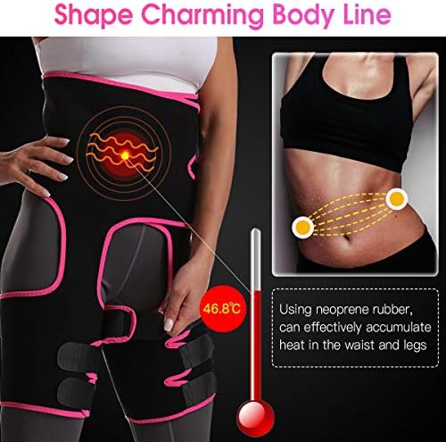 MEILYLA Waist Trainer 3-in-1 Thigh Trimmer for Women High Waist Body Shaper Sliming Support Belt Weight Butt Lifter for Sport Fitness Training Exercise 3 51U0pbtMFdL. AC