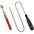 GUTIMORE Magnetic Pickup Tool Pack of 2, Flexible Magnetic Pickup 2LB,Telescoping Magnet Pickup 10LB,Strong Magnet for Hard to Reach Keys,Bolts,Nuts and Screws for Car and Home