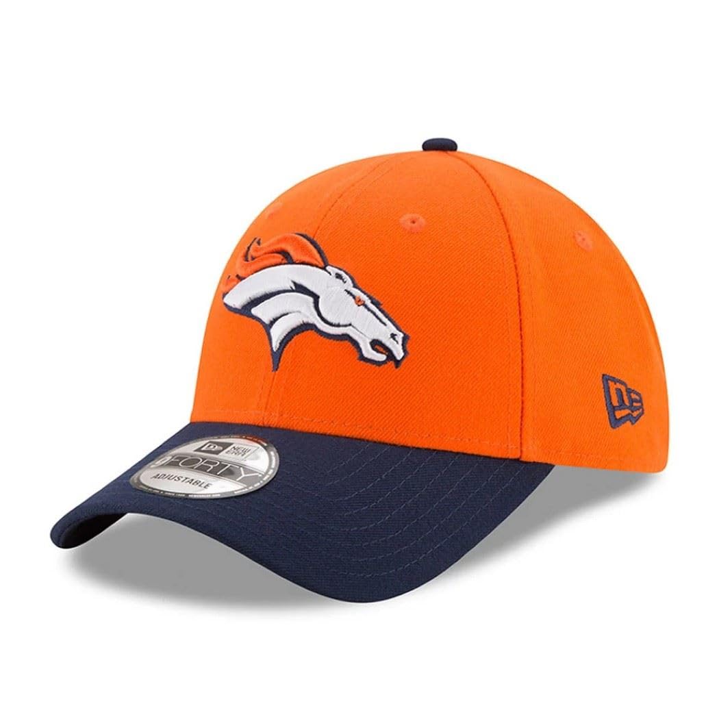 New Era Men's The League 9Forty Denver Broncos Offical Team Colour Baseball Cap, Orange, One Size