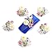 ECBASKET 10pcs 3D Rhinestone Mix Metal Flower Nail Art Decorations Alloy Nail Art Tips DIY Nail Art Decoration