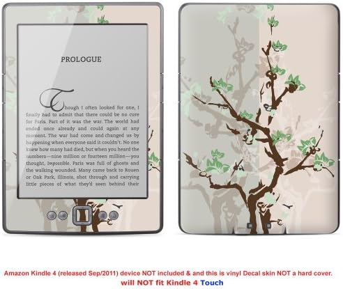 Protective Decal Skin sticker for Amazon Kindle 4 Generation (5-way controller - Released 2011) case cover kindle4-334