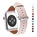 WFEAGL Compatible iWatch Band 38mm 40mm, Top Grain Leather Band Replacement Strap for iWatch Series 4,Series 3,Series 2,Series 1,Sport, Edition (38mm 40mm)