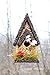 Handmade Edible Birdhouse- TALL DARK- Unique Reseedable Bird Feeder Wooden Birdhouse Covered w/ Birdseed- Made in the USA