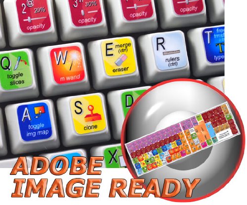 NEW ADOBE IMAGEREADY KEYBOARD LABELS SHORTCUTS FOR DESKTOP, LAPTOP AND NOTEBOOK